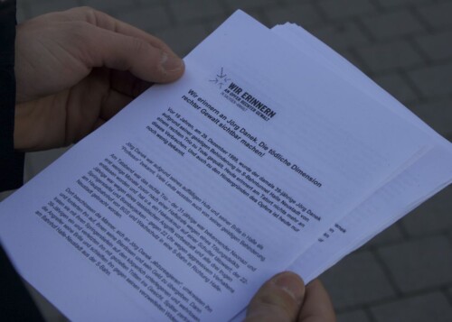 Wir erinnern an Jörg Danek. Die tödliche Dimension rechter Gewalt sichtbar machen!